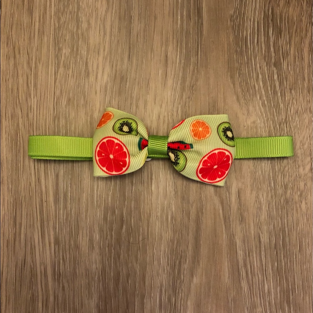 NWT Bright Fruit Themed Bow Tie Collar for Small Pets